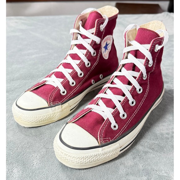 Vintage Converse All Star Shoes Mens Size 5.5 High Top Made USA 80s Sneakers - Picture 1 of 12